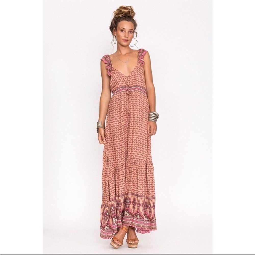 Spell & the Gypsy Collective Sunset Road Maxi Frill Dress Vintage XS - Picture 3 of 8